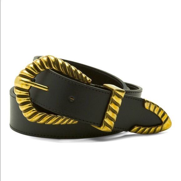 MARTINA MORI Accessories - Martina Mori genuine leather belt with golden buckle